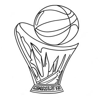 หน้าระบายสีถ้วยแชมป์ Nba ระบายสี รูปภาพ