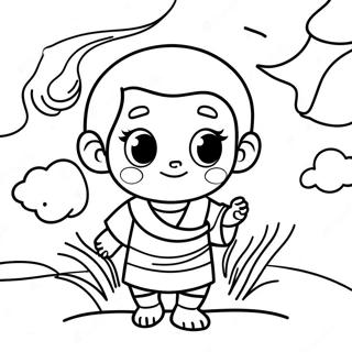 หน้าระบายสีเบบี้โมเสส ระบายสี รูปภาพ