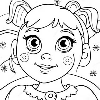 หน้าระบายสีซินดี้ ลู วูพร้อมต้นคริสต์มาส ระบายสี รูปภาพ