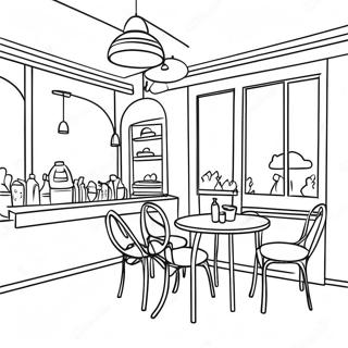 หน้าระบายสีคาเฟ่ ระบายสี รูปภาพ