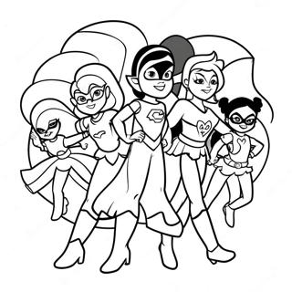 สาวซูเปอร์ฮีโร่ Dc ระบายสี รูปภาพ