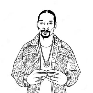 หน้าระบายสี Snoop Dogg ในชุดแฟนซี ระบายสี รูปภาพ