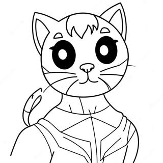 หน้าเพจระบายสี Cat Noir ที่ผจญภัย ระบายสี รูปภาพ