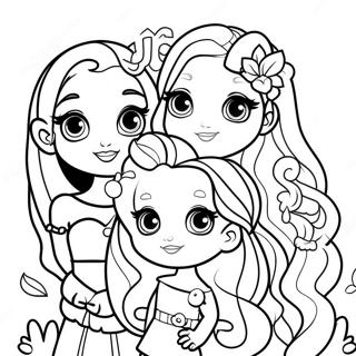 ระบายสีเบลล่าจากเรนโบว์ไฮกับเพื่อน ระบายสี รูปภาพ