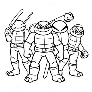 การเกิดขึ้นของ Tmnt ระบายสี รูปภาพ