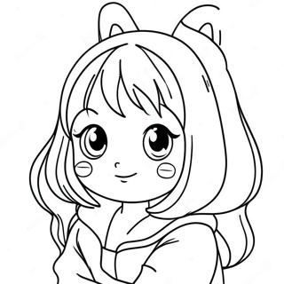 ตัวละครอนิเมะน่ารักสำหรับระบายสี ระบายสี รูปภาพ