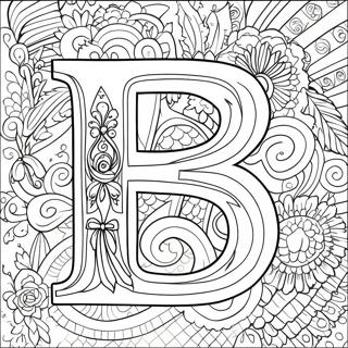 Letter B ระบายสี รูปภาพ