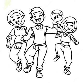 หน้าระบายสีตัวละครติ๊กต๊อกเต้น ระบายสี รูปภาพ