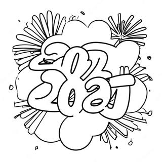 หน้าระบายสีปีใหม่ 2024 ระบายสี รูปภาพ