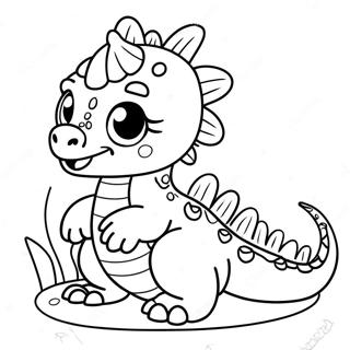 หน้าระบายสีมังกรน้ำทารกน่ารัก ระบายสี รูปภาพ
